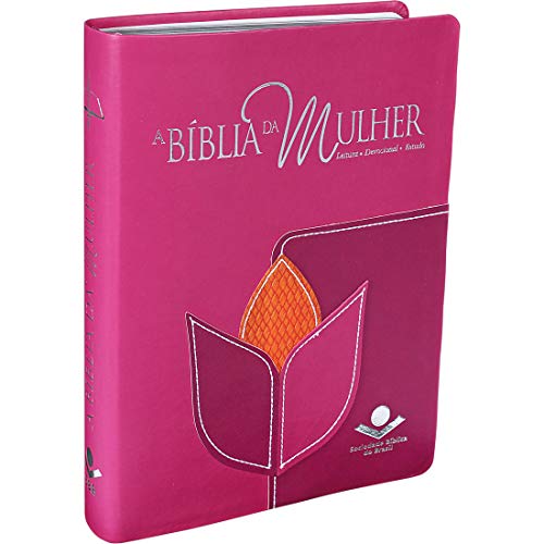 Capa do Livro A Bíblia da Mulher - Couro sintético Rosa: Almeida Revista e Corrigida (ARC) - Sociedade Bíblica do Brasil
