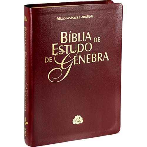 Capa do Livro Bíblia de Estudo de Genebra - Couro bonded Vinho: Almeida Revista e Atualizada (ARA) - Sociedade Bíblica do Brasil